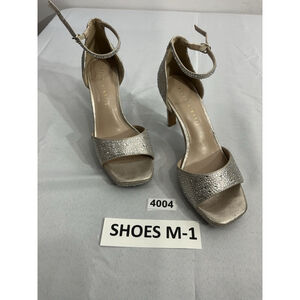 Womans Kelly & Katie Dahlia Sandals 7.5 M Silver Rhinestone Open Toe Stilettos